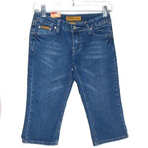New With Tag Sisly Blue Capri Jeans Women Size 3